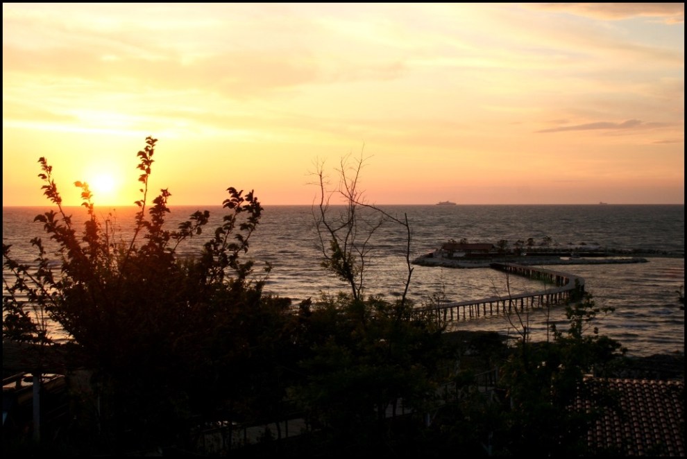 View from my desk in a campsite on the Albanian Coast. It's a hard life, I know...